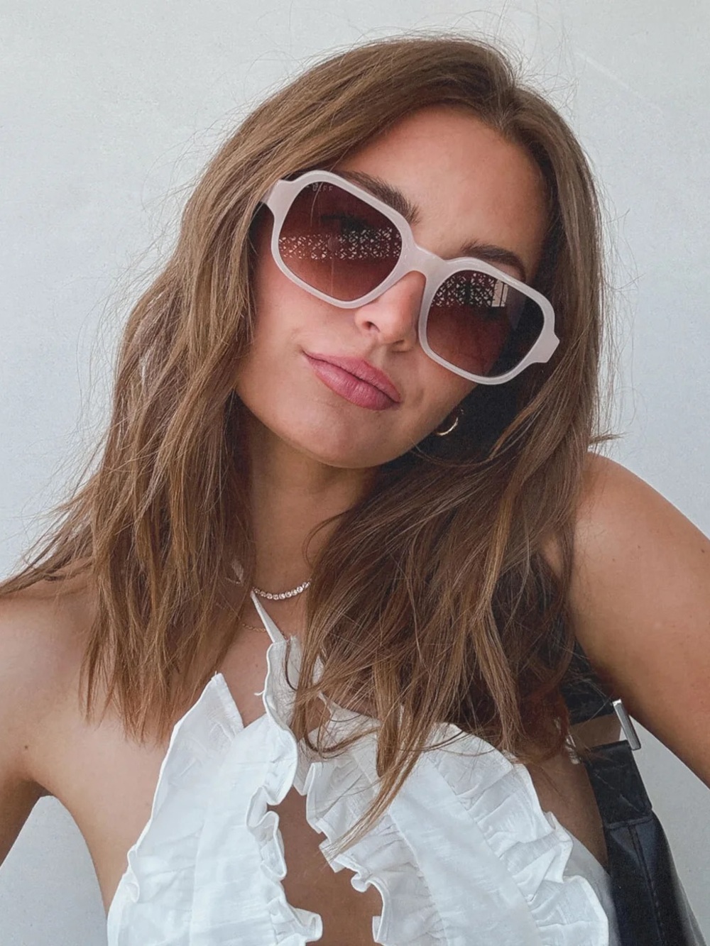 DIFF x Aspyn Ovard Lola Milky Blush Brown Gradient Sunglasses